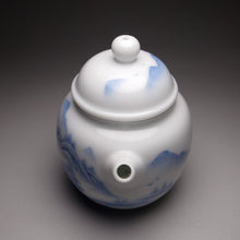 Load image into Gallery viewer, 140ml Qinghua Hand Painted Lanscape Jingdezhen Porcelain Teapot, 甜白釉重工山水壶