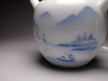 Load image into Gallery viewer, 140ml Qinghua Hand Painted Lanscape Jingdezhen Porcelain Teapot, 甜白釉重工山水壶