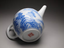 Load image into Gallery viewer, 140ml Qinghua Hand Painted Lanscape Jingdezhen Porcelain Teapot, 甜白釉重工山水壶