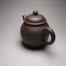 Load image into Gallery viewer, TianQingNi Tall Julun Yixing Teapot with carvings of Bamboo, 天青泥高巨轮刻竹, 140ml