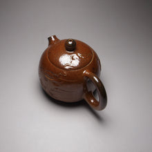 Load image into Gallery viewer, Wood Fired Xishi Nixing Teapot with Carvings of Koi and Lotus 李文新柴烧刻绘西施 140ml