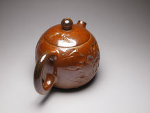 Load image into Gallery viewer, Wood Fired Xishi Nixing Teapot with Carvings of Koi and Lotus 李文新柴烧刻绘西施 140ml