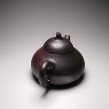 Load image into Gallery viewer, Wood Fired Melon Lao Zini Yixing Teapot 柴烧老紫泥匏瓜 150ml
