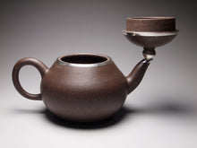 Load image into Gallery viewer, PRE-ORDER: TianQingNi Pear Yixing Teapot with Pure Silver Rim 包银天青泥梨型 150ml