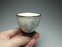 Load image into Gallery viewer, Irises Kohiki style stoneware teacups, 36ml