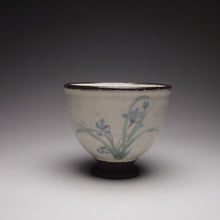 Load image into Gallery viewer, Irises Kohiki style stoneware teacups, 36ml