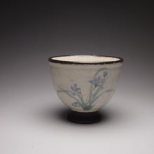 Load image into Gallery viewer, Irises Kohiki style stoneware teacups, 36ml
