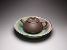 Load image into Gallery viewer, Sunset Glazed Stoneware Tea Boat Saucer
