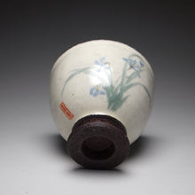 Load image into Gallery viewer, Irises Kohiki style stoneware teacups, 36ml