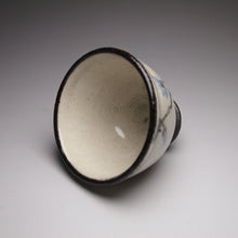 Load image into Gallery viewer, Blue blossoms Kohiki style stoneware teacups, 36ml