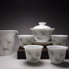 Load image into Gallery viewer, Bamboo Painting Youzhongcai Fine Porcelain Tea Set, 釉中彩清竹套装
