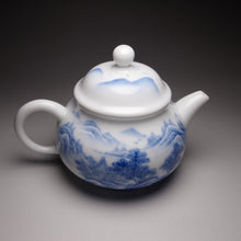 Load image into Gallery viewer, 205ml Qinghua Hand Painted Lanscape Jingdezhen Porcelain Teapot, 甜白釉重工山水壶