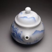 Load image into Gallery viewer, 205ml Qinghua Hand Painted Lanscape Jingdezhen Porcelain Teapot, 甜白釉重工山水壶