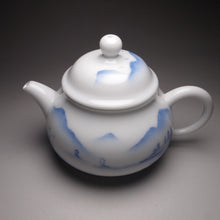 Load image into Gallery viewer, 205ml Qinghua Hand Painted Lanscape Jingdezhen Porcelain Teapot, 甜白釉重工山水壶