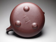 Load image into Gallery viewer, Lao Zini Pinggai Shipiao Yixing Teapot with Carvings of a Village 老紫泥平盖石瓢 带浮雕刻绘(江南水乡)220ml