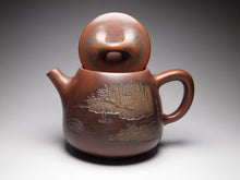 Load image into Gallery viewer, Shipiao Nixing Teapot with Sea and Land Carvings by Li Changquan黎昌权浮雕石瓢壶 225ml