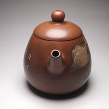 Load image into Gallery viewer, Longdan Nixing Teapot with Carvings of a Landscape Li Changquan, 黎昌权刻绘壶 225ml