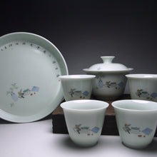Load image into Gallery viewer, Table of Study Painting Youzhongcai Fine Porcelain Tea Set, 釉中彩博古套装