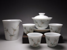 Load image into Gallery viewer, Bamboo Painting Youzhongcai Fine Porcelain Tea Set, 釉中彩清竹套装