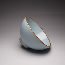 Load image into Gallery viewer, 65ml Chicken Heart Royal Jade Ruyao Teacup 汝窑御青小鸡心杯