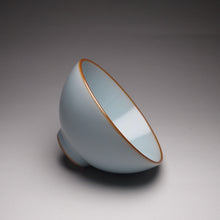 Load image into Gallery viewer, 65ml Chicken Heart Royal Jade Ruyao Teacup 汝窑御青小鸡心杯