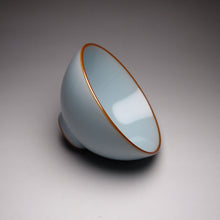 Load image into Gallery viewer, 65ml Chicken Heart Royal Jade Ruyao Teacup 汝窑御青小鸡心杯