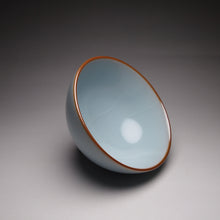 Load image into Gallery viewer, 65ml Chicken Heart Royal Jade Ruyao Teacup 汝窑御青小鸡心杯