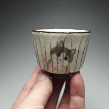 Load image into Gallery viewer, Kitty Cat Kohiki style stoneware teacups, 45ml