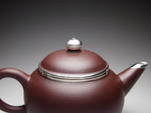 Load image into Gallery viewer, PRE-ORDER: Lao Zini Little Shuiping Yixing Teapot with Pure Silver Rim 包银老紫泥小水平 90ml