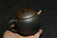 Load image into Gallery viewer, Wood Fired Julunzhu Dicaoqing Yixing Teapot with Diancai Painting 点彩柴烧底槽青巨轮珠, 150ml