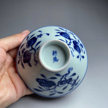 Load image into Gallery viewer, 100ml Three Fruits Qinghua Fanggu Jingdezhen Porcelain Douli Teacup