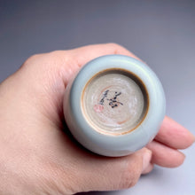 Load image into Gallery viewer, 25ml Mini Fragrance Moon White Ruyao Teacup, 月白汝窑茶杯
