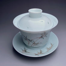 Load image into Gallery viewer, 150ml Bamboo Motif Youzhongcai Master's Jingdezhen Porcelain Gaiwan