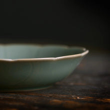 Load image into Gallery viewer, Celadon Porcelain Saucer with Peony Motif for Teapot or Gaiwan from Jingdezhen