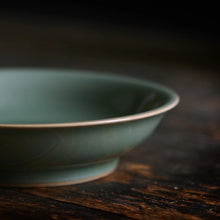 Load image into Gallery viewer, Celadon Porcelain Curved Saucer Teapot or Gaiwan from Jingdezhen