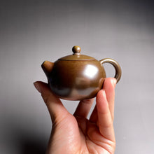 Load image into Gallery viewer, Wood Fired Xishi Nixing Teapot, 柴烧坭兴西施壶 by Liang Xin, 80ml