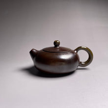 Load image into Gallery viewer, Wood Fired Bian Xishi Nixing Teapot, 柴烧坭兴西施壶 by Liang Xin, 70ml