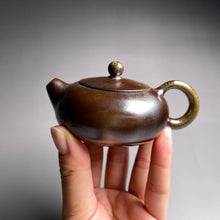 Load image into Gallery viewer, Wood Fired Bian Xishi Nixing Teapot, 柴烧坭兴西施壶 by Liang Xin, 70ml