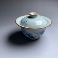 Load image into Gallery viewer, Qinghua Shrimp on Moon White Ruyao Gaiwan 青花月白汝窑盖碗