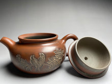 Load image into Gallery viewer, 90ml Fanggu Nixing Teapot with Carvings of Birds by Li Changquan, 坭兴陶仿古(黎昌权刻绘)