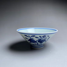 Load image into Gallery viewer, 100ml Three Fruits Qinghua Fanggu Jingdezhen Porcelain Douli Teacup