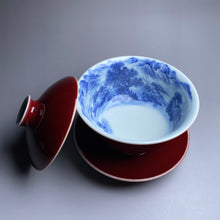 Load image into Gallery viewer, Jihong Glaze Qinghua Beautiful Land Jingdezhen Porcelain Gaiwan
