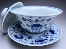 Load image into Gallery viewer, Fish and the Sea Qinghua Fanggu Jingdezhen Porcelain Gaiwan