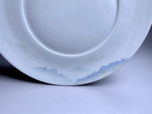 Load image into Gallery viewer, Mountain and Cloud Motif Fencai Jingdezhen Porcelain Saucer / Tea Boat
