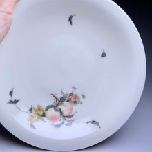Load image into Gallery viewer, Peaches Motif Youzhongcai Jingdezhen Porcelain Saucer / Tea Boat