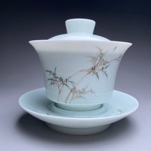 Load image into Gallery viewer, 150ml Bamboo Motif Youzhongcai Master's Jingdezhen Porcelain Gaiwan