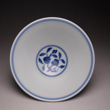 Load image into Gallery viewer, 100ml Three Fruits Qinghua Fanggu Jingdezhen Porcelain Douli Teacup
