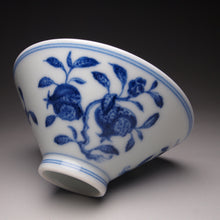 Load image into Gallery viewer, 100ml Three Fruits Qinghua Fanggu Jingdezhen Porcelain Douli Teacup