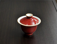 Load image into Gallery viewer, 180ml Jihong glaze handmade porcelain gaiwan Fanggu Technique