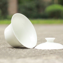 Load image into Gallery viewer, 166ml Light Cloud Jingdezhen White Porcelain Gaiwan